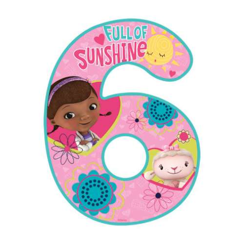 Doc McStuffins Number 6 Edible Icing Image - Click Image to Close